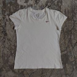 White Nike Women's Cut Shirt