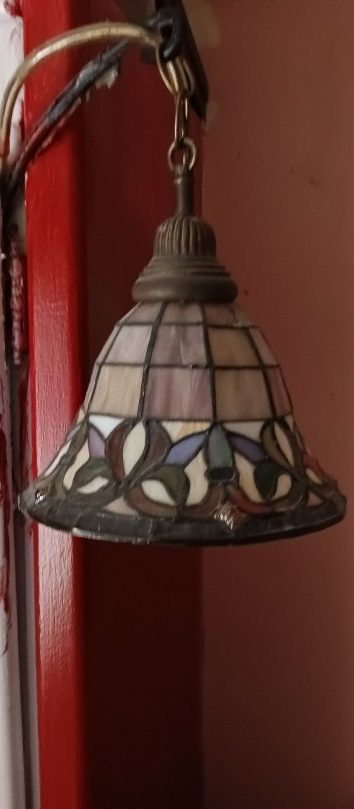 Vintage stained Glass Hanging Lamp 