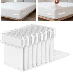 Bed Sheet Holders for Corners - 8Pcs USA Patented Heavy Duty Fitted Bedlock Sheet Holders Keep Sheets Firm & Tight,Secure All Mattress Edges