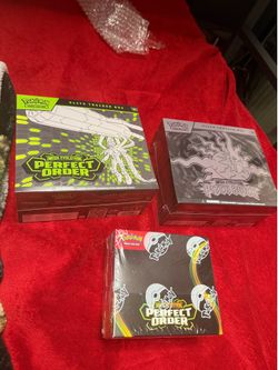 Perfect order booster box & Pitch black Etb & Perfect order Etb