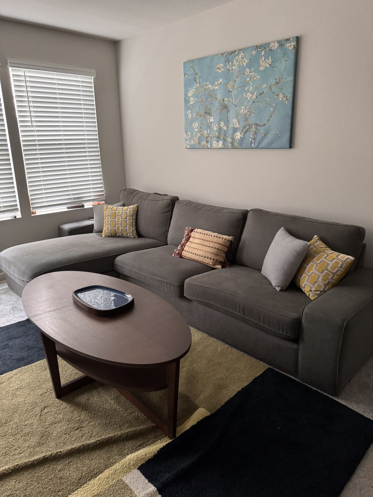 IKEA Sectional Sofa Set With Table