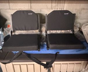 A Pair (2) of Portable, Padded Stadium Seats