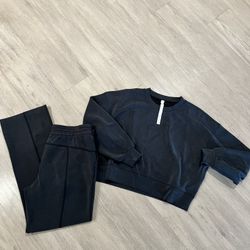 Lululemon Softstreme Jogger Set Sweatshirt And Pants Sz 10