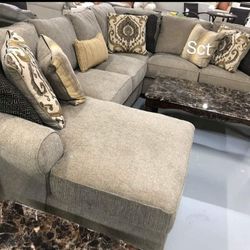 Ardsley Pewter Sectional Oversized Ashley Brand New 