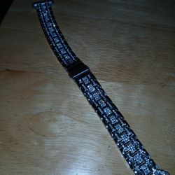 White Gold Apple Watch Band w/ Lab Grown Diamonds - $50
