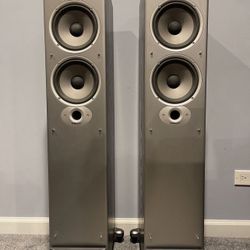 Pair Of Vintage Polk Audio Loud Speakers 