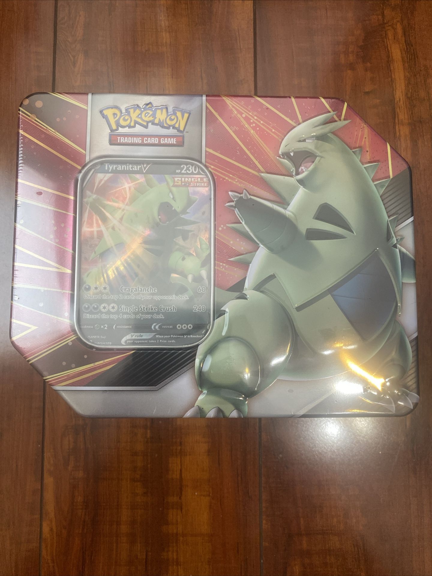 Pokemon 2021 Tyranitar Tin 2 Evolving Skies, 2 Fusion Strike & 1 Chilling Reign Pack! Brand New/Sealed!