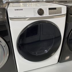 Samsung White 7.5 Cu. Ft. Smart Gas Dryer With Steam Sanitize