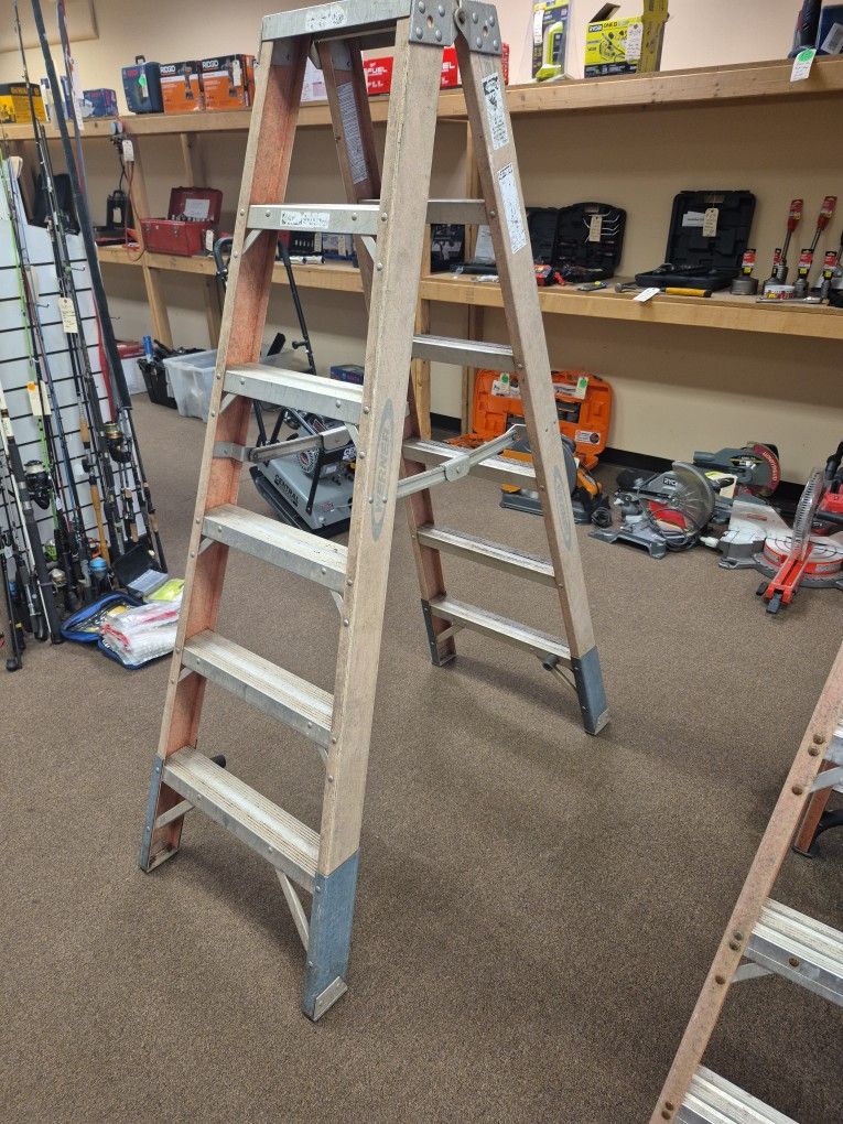Werner 6 Foot Double Rung Fiberglass Ladder