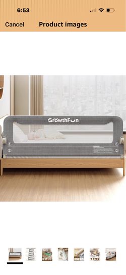 Foldable Bed Rail for Toddlers, 71in Reinforced Carbon Steel Frame&Connectors, Breathable Cationic Fabric - Safety Toddler Bed Rails for Queen, King, 