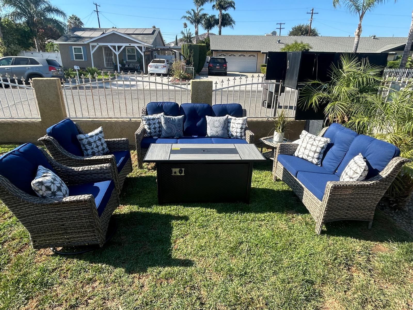 Brand New Patio Outdoor Furniture Set With Fire Pit