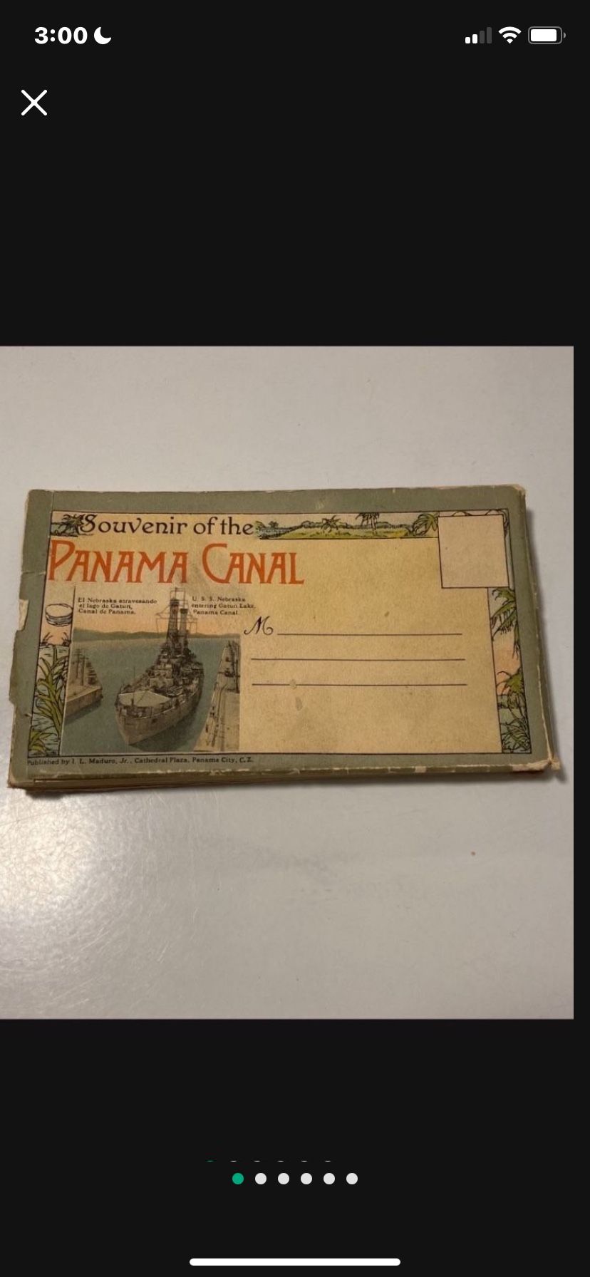 Rare 22 VINTAGE PANAMA CANAL COLOR POSTCARDS IN BOOKLET UNUSED