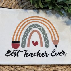 Teacher Pencil Pouch/ Teacher Make Up Bag/ Gift