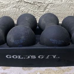 Gold’s Gym Dumbbell Power Set, 3-8 Lb. Pairs With Storage Tray.