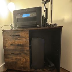 Sleek Wooden Office Cabinet – Versatile & Stylish – $100
