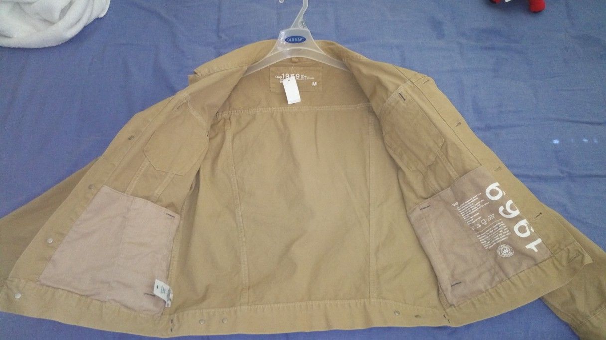 Gap Brown Kaki Jacket Men Medium Size - NEW (Never Used)