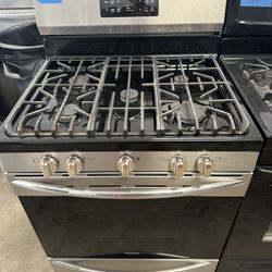 Frigidaire Stainless Steel 5 Burner Gas Stove Range Oven 