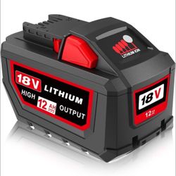 Replacement for Milwaukee M-18 Battery 12.0Ah High Output Compatible with Milwaukee 18V Battery 48-11-1880 48-11-1850 48-11-1860 and 18 Volt Cordless 