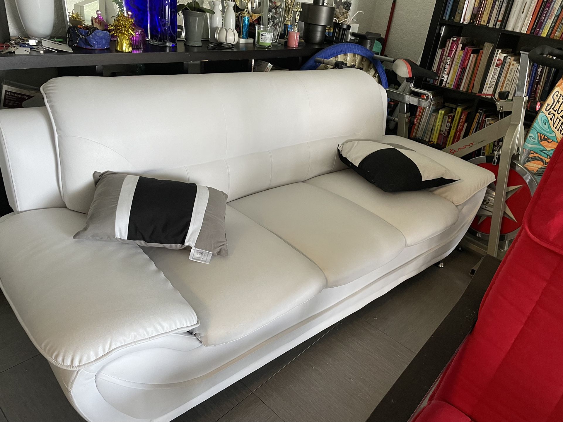 White Leather Sofa El Dorado Furnishure