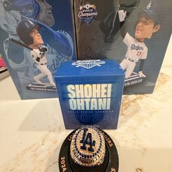 Shohei Ohtani - 2024 WS Ring & 50/50 Bobbleheads