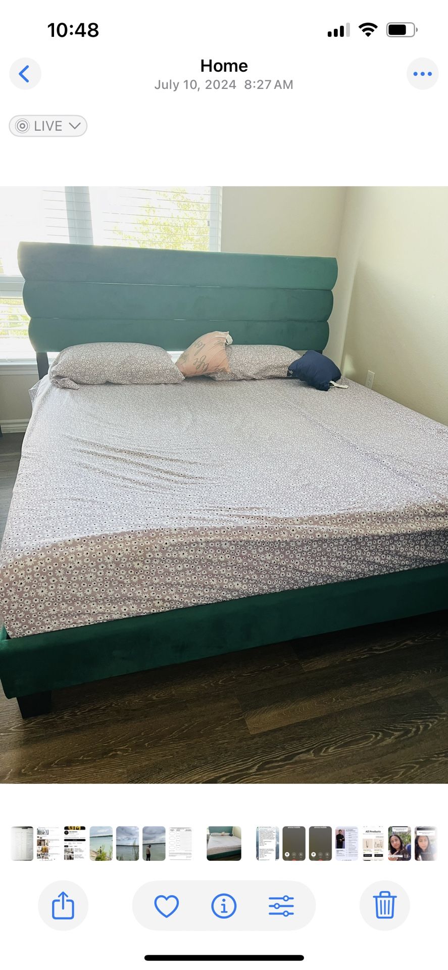 king size bed frame and mattress