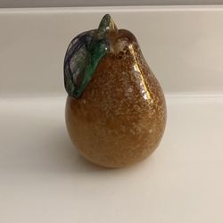 Pear Handblown Art Glass Figurine