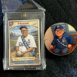 Porch Potato Frank Pin Personalized And Baseball Card Set 