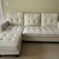 Acme Modern Lyssa Faux Leather Sectional- White