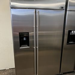 Ge Monogram 48”wide In Stainless Steel Refrigerator Side By Side 