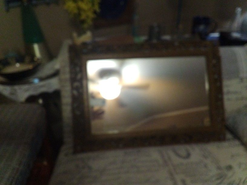 Vintage Syroco Gold Gift Mirror 25x17 Rectangle Ornate Gold Frame Mirror Antique Syroco Gold Frame Mirror