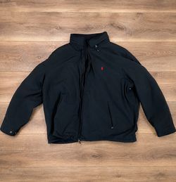 Polo Ralph Lauren 4XL Black Jacket Men’s Big & Tall Full Zip Coat