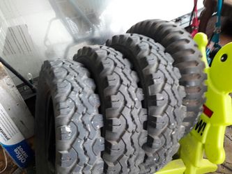 Vintage military Jeep Willys tires and tubes