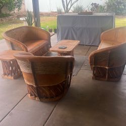 Beautiful 6 Piece Equipal Patio Set