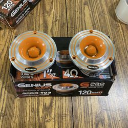 New Pair Genius Audio Aluminum Bullet Tweeters 3.75”
