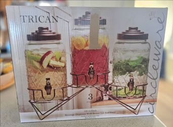 NEW 3-Piece Glass Dispensers