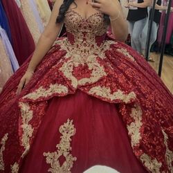 Red Quinceañera dress