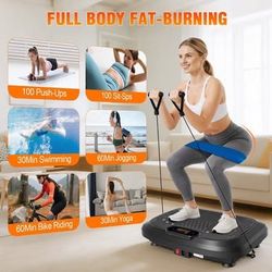 Vibration Plate Exercise Machine, Whole Body Workout Waver Vibration Plate,  Black