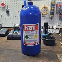 10lb Nitrous Bottle Set NX And NOS With New Gauge And Mount 