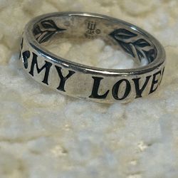 I-07. James Avery Retired Sterling Silver My Love Ring