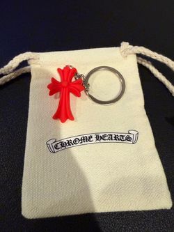 Red Chrome Hearts Keychain