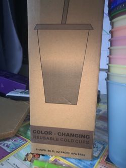 Color changing reusable cold cups
