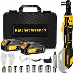 [NEW] Cordless Ratchet Wrench 3/8 45Ft-lbs 21v 2Ah x2