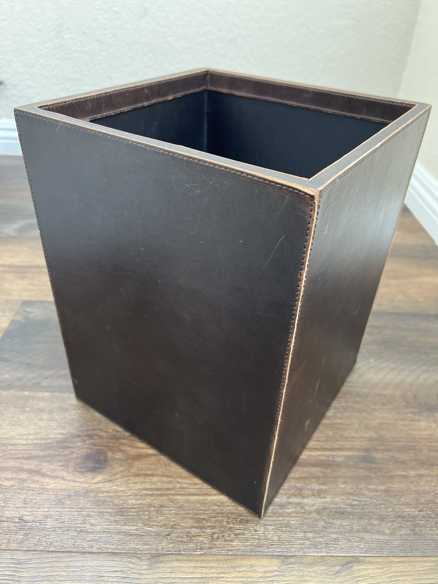 Faux Leather Waste Basket - Williams Sonoma