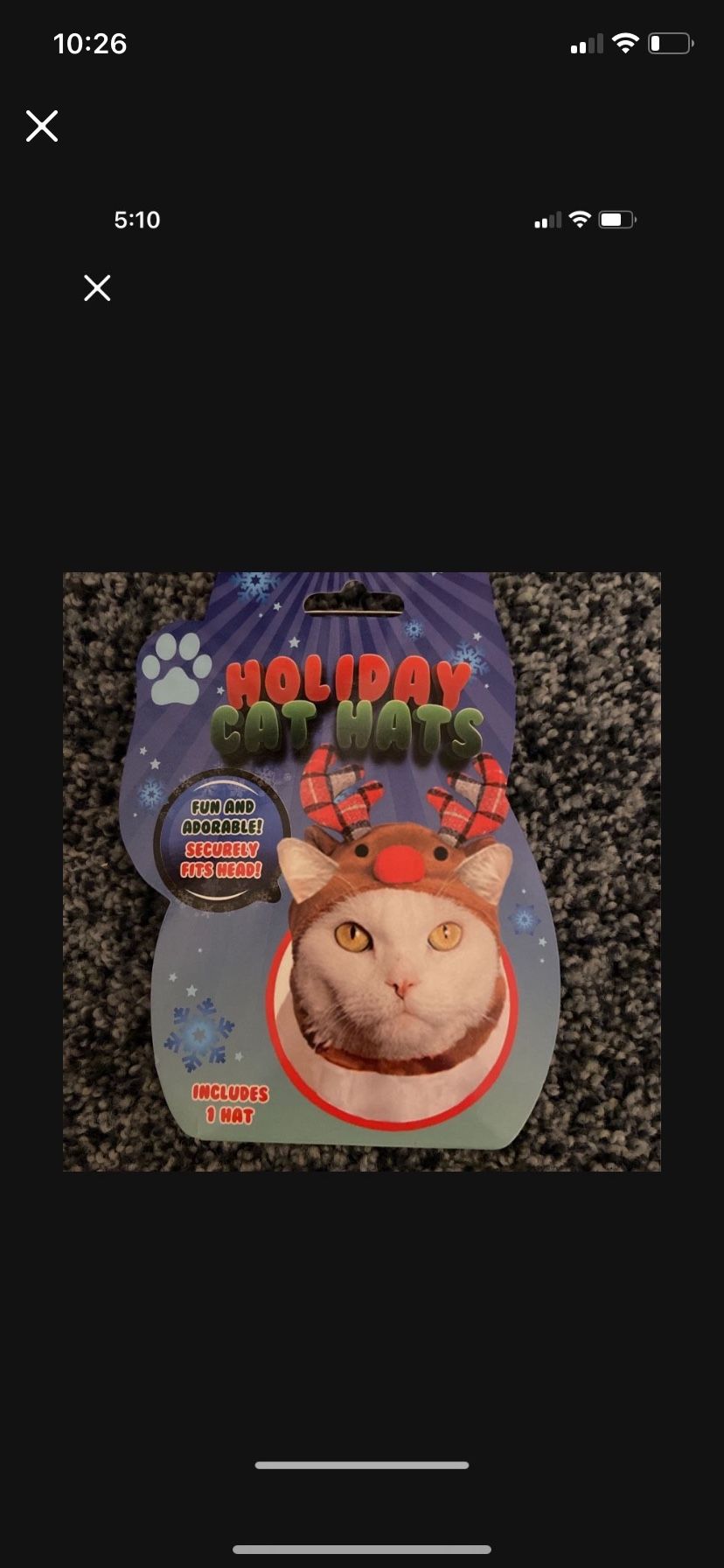 Reindeer hat for your cat see my page for tons more