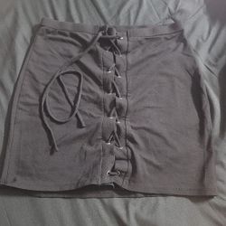 Windsor Lace Up Black Skirt