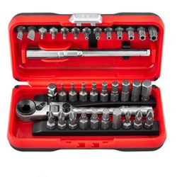 Flex Head Ratchet &  Bit Set  w/ Case (Reg $39.99)