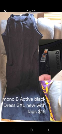 Mono B Active Black Dress 3XL