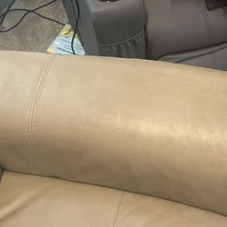 Leather loveseat