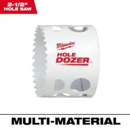 MILWAUKEE - 2-1/2 in. Bi-Metal Hole Dozer Hole Saw