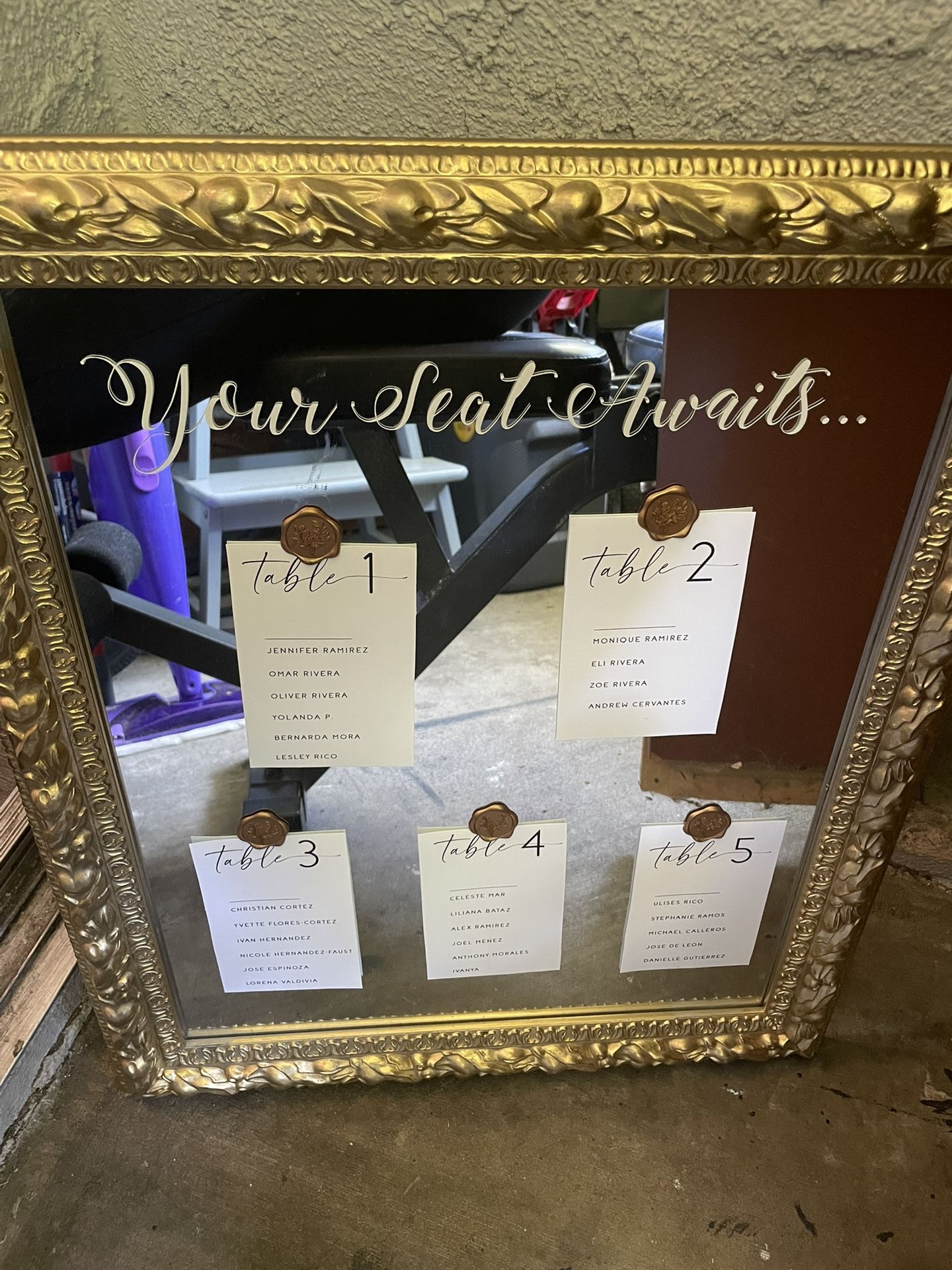 Gold Wedding Mirror